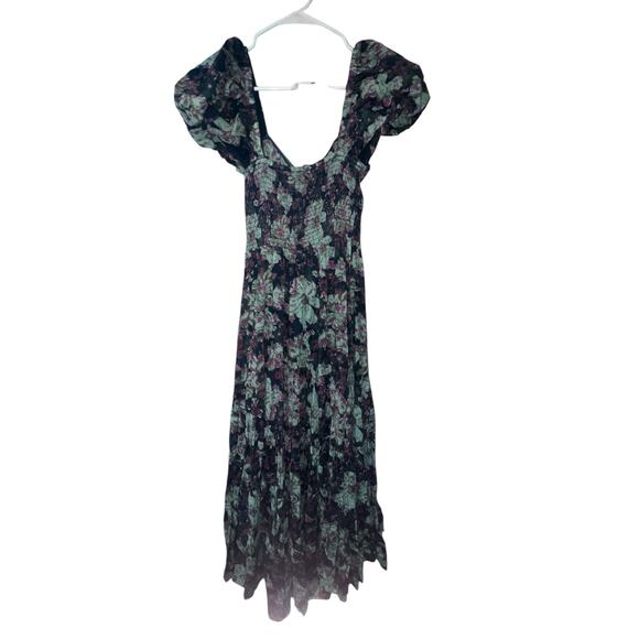 Free People Floral Tiered Maxi Sundress size Small - Picture 4 of 6